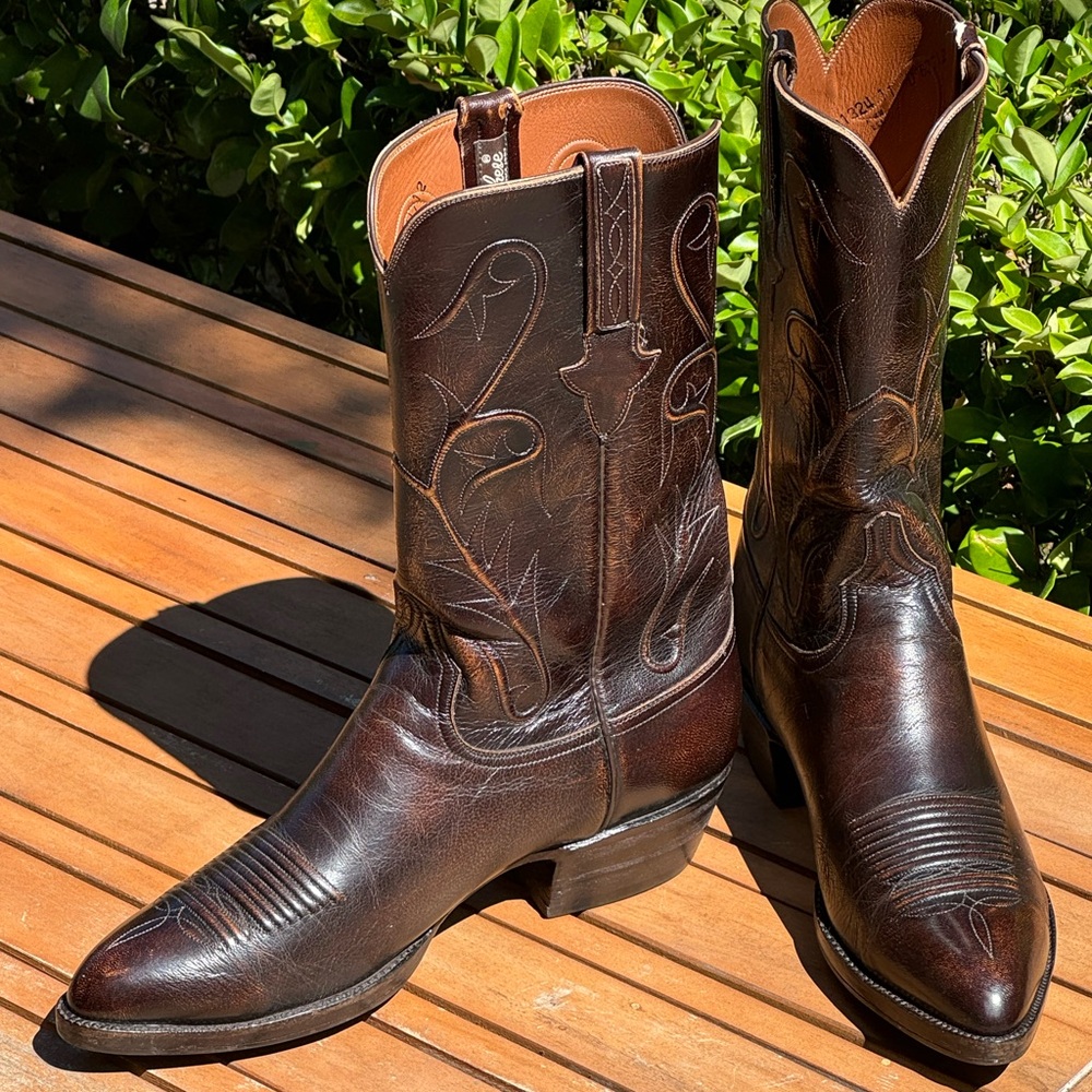 Lucchese Goatskin Cowboy Boots, 11D